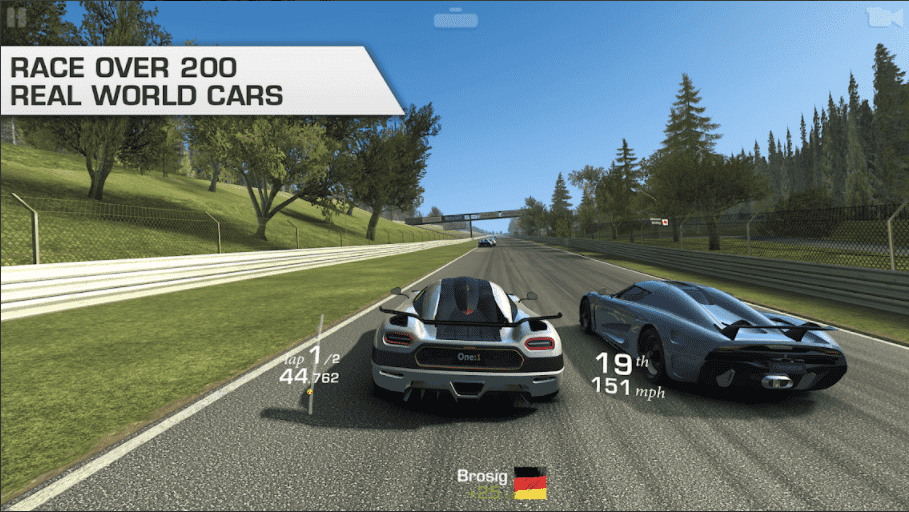 Fonctionnalités de Real Racing 3