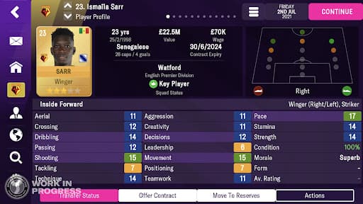 Football Manager 2022 MOD APK characteristics