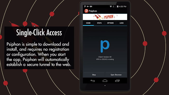 Psiphon Pro MOD APK Akses sekali klik