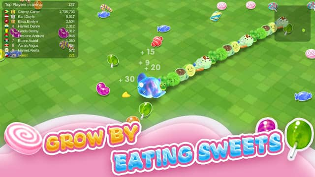 Doce Travessia MOD APK Cresce comendo doces